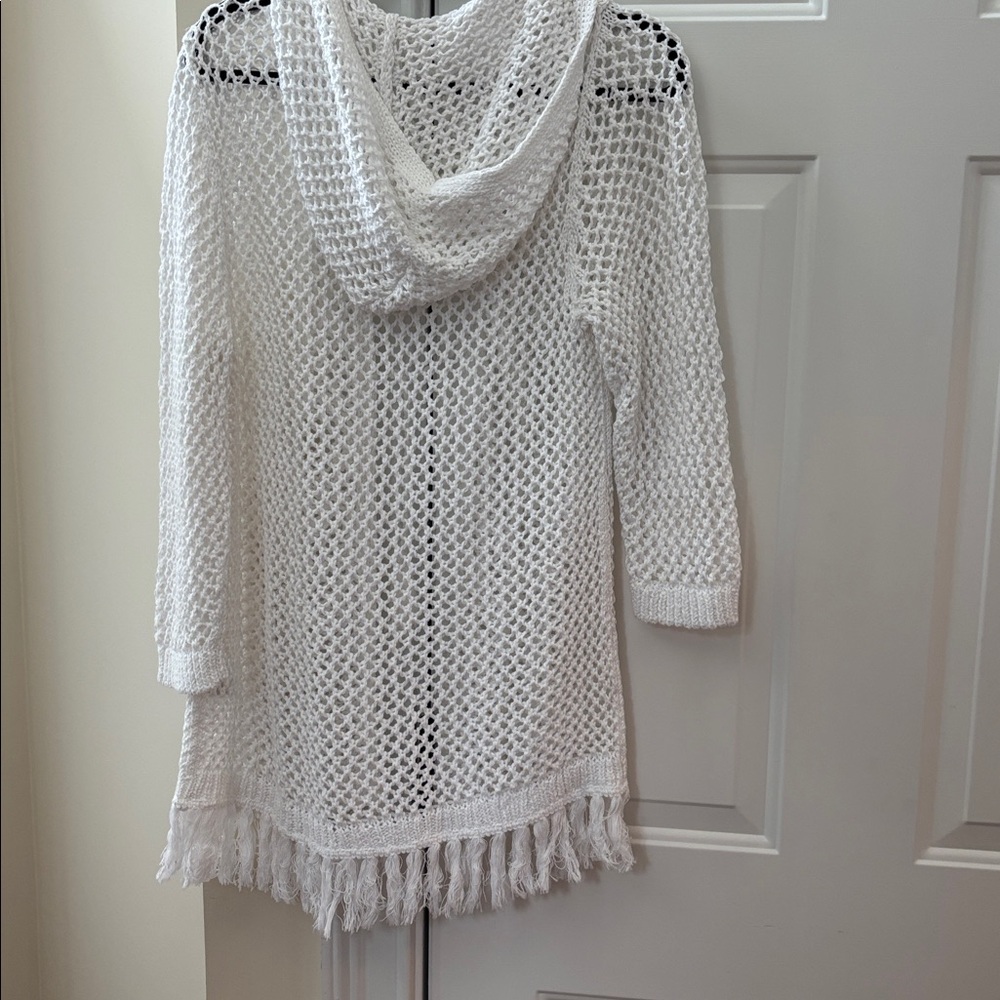 J Jill Hooded Crochet Cardigan - Picture 5 of 8